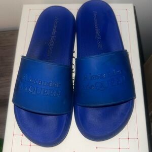 Alexander McQueen Royal Blue Slides